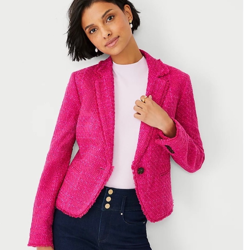 Ann Taylor Newbury blazer in tweed